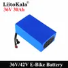 Liitokala18650 36V 30AH 25AH 20AH 15AH 12AH litiumbatteri Elektrisk cykelbatteri med 20A BMS + 42V laddare