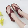 Frauen Flip-Flops Weibliche Haken Schleife Tanga Strand Schuhe Casual Flache Damen Nähen Außerhalb Drop Frau Retro Sandalen