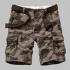 Premium Quality Camouflage Cargo Shorts Men Casual Militär Army Stil Strand Loose Baggy Pocket Male Kläder 210716