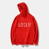 Mens Hoody Unisex Sweatshirts 패자 애호가 편지 인쇄 후드 캐주얼 탑 남성 여성 후드 풀오버