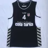 Camisa de basquete masculina 4 ALLEN IVERSON BESITA COLAS TURKA, camisa de basquete com pontos bordados 100%