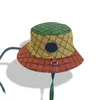 Damskie Multicolour Reversible Canvas Bucket Hat Projektanci Mody Czapki Kapelusze Mężczyźni Lato Dopasowany Rybak Plaża Czapka Słońca Casquette