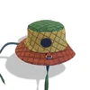 Mens Multicolour Reversible Canvas Bucket Hat With Strap Fashion Designers Caps Hats Women Summer Fitted Beach Bonnet Beanie Casqu6338129