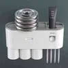 GESEW Настенная магнитная зубная щетка держатель водонепроницаемой зубной пасты Squeezer для туалета автоматический дозатор аксессуары для ванной 21130