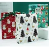 2021New Julklapp Packaging Bag Snowman Tree Penguin Food Bag DIY Baking Snack Bag Kraft Paper Flat Pocket DHL