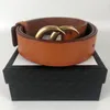 Diseñador Cinturón de mujer 10 estilos Moda masculina Lujo ancho 3.8 cm hebilla grande bronce y cinturones negros con caja