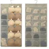 Wall Door Hanging Storage Bag Double Side Underwear Bra Socks Sorting Closet Wardrobe Home Organizer Boxes & Bins