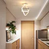 Moderne LED-Deckenleuchten, Lampe für Gang, Korridor, goldene quadratische, runde Innenmontageleuchte im Wohnzimmer, Schlafzimmer, Balkon, Heimleuchten, Schwarz, Weißgold