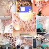 Fiori di seta da 100 cm Sakura pesca lunga Fiore artificiale Decorazione di nozze rosa Ramo di fiori di ciliegio per decorazioni per la casa Arco di nozze