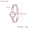 Fashion Expandable Wire Open Bangle Bracelet Manchette Women Belt Cuff Snap Button Jewelry Stainless Steel Bracelets Bangles