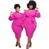 Designer-Frauen-Kleidung kleiden 2023 große Frauenmode beiläufige Blasenhülsen-fetter Frauenrock