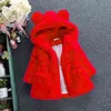 Baby Girls Jacket Kids Boys Fashion Coats Artificial Fur Warm Hooded Autumn Winter Infant Clothing Children's 211204