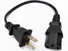 Strömadaptersladd, NEMA 1-15P JP US Male Plug till IEC320 C13 Kvinna kort bärbar kabel ca 30 cm / 10st