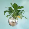 Autres fournitures de jardin Disco Ball Suspendu Pot de fleur pour plantes d'intérieur Style bohème Pots de jardinière Corde Miroir Panier Décor3674071