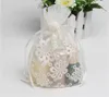 Geschenkwikkeling 20 PCS Wit Mooie Borduurde Doek Wedding Verpakking Bag Vanille Drawing Beam Pack