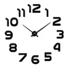 Hot Design Clock Watch Wanduhren Horloge 3D DIY Acryl Spiegel Aufkleber Home Decoration Wohnzimmer 1350 V2