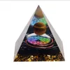 Orgone Pyramid Nowość Przedmioty Kryształowa Kula Pozytywnej Energii z Obsydianowym Reiki do Medytacji Ochrony 8cm Handmade