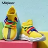 Jungen Mädchen Atmungsaktive Kinder Turnschuhe Kinder Casual Strick Weiche Anti-Rutsch-Laufsportschuhe Leichte Baby Kleinkind Socke Stiefel 210914