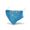 55% korting mode kleurrijke mesh designer party maskers bling diamant strass raster netto wasbaar sexy holle masker voor vrouwen