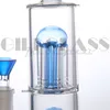 Triple Tree Perc Bong Dab Rig Glass Bongs Oil Rigs Water Pipe 15.5" Tall filter smoking pipes with bowl quartz banger Awesome Heady bongs