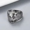 Moda Tiger Head Dominering Man Ring Creative Retro Ring de alta qualidade 925 Silver Plated Ring Jewelry Supply2468267