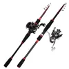 HFBIRDS Telescopic Fishing Rod Lure Spinning Ultralight Carbon Carp Casting Portable Tackle And Reel 211123