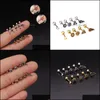 Stud -oorbellen sieraden retro piercing oor beenstoppen roestvrijstalen schroef voor vrouwen 1 pk drop levering 2021 r2lbr