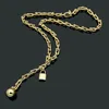 Chaînes Titane Acier T Collier En Forme De U Chaîne Serrure Boule Commerce Extérieur Hommes Et Femmes Colliers285z