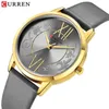 Currenブランドの女性は豪華なデザインの女性のシンプルな女の子の腕時計Quartz Watches女性のドレスブレスレット時計ギフト210517
