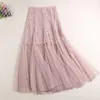 plus size roze tule rok