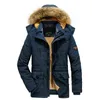 Homens inverno impermeável quente espesso lã parka casaco casaco outono outwear moda colar de pele com capuz parka casual homens 211129