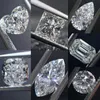 Special shape Loose moissanite pear princess cut heart cushion oval marquise G color ring earring material