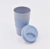 Bicchiere d'acqua Caffè Tazza da tè Paglia di grano Viaggio Bevanda d'acqua Tazza con coperchio in silicone Tazze per bambini Tazza per ufficio Bicchieri da ufficio Regalo Creativo Logo personalizzato GYL29