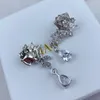 Серьги из Piane Rose Series Inlaid Crystal Crystal 18 K Позолоченные Стерлинговые Серебро Роскошные Ювелирные Изделия Высочайшее Качество Бренд Дизайнер Юбилей Подарочная Серьга