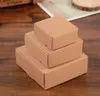 3 Rozmiar Mały Brązowy Papier Kraft Papier Karton Pudełka do pakowania Pudełka na Prezent Wedding Favor Opakowanie Mydło Pieczenie Akes Chocolate