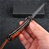 Quality Flipper Folding Knife VG10 Damascus Steel Blade Rosewood + Stainless Steels Sheet Handle Outdoor EDC Pocket Gift Knives
