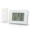 Digitaler Wecker, Wetterstation, kabelloser Sensor, Hygrometer, Thermometer, Uhr, LCD-Zeit, Desktop-Tischuhren zeigen Innen- und Außentemperatur und Luftfeuchtigkeit an