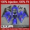 Stampo ad iniezione per SUZUKI GSXR 600 750 CC GSXR600 K1 01-03 Corpo 37No.64 GSXR750 GSXR-750 600CC 750CC 2001 2002 2003 GSXR-600 GSX-R750 01 02 03 Carenatura OEM tutto blu lucido