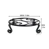 Vasi per fioriere Scaffale per fiori in ferro Supporto per piante in vaso Grande nero rotondo da terra Balcone cavo Desktop in metallo Semplice289Q