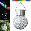 Lawn Lamps Solar LED Hanging Light Lantern Waterproof Hollow Out Ball Lamp For Outdoor Garden Yard Patio YG