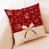 Taie d'oreiller noël rouge décoratif pour la maison housse de coussin décor doux taie d'oreiller # BL2