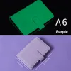 Glow in the Dark A6 PU lederen notebook bindmiddel losse blad notebooks navulbare 6 ringbinder voor A6 Filler Paper Binder Cover Green