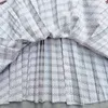 Surmiitro мода летом MIDI длинные плиссированные юбка женщины корейский стиль черный полосатый средняя длина высокая талия линия юбка линии женщины 210712