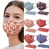 Jul Vuxen Ansiktsmask Santa Claus Engångsmaskar Färgglada 3 lager Bekväm anti-dammskyddande Man Kvinna Non-Woven Facemask