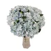 Fleur d'hortensia artificielle 47 cm fausse soie unique hortensias au toucher réel pour centres de table de mariage fleurs décoratives de fête à la maison DH9679