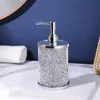 Ensemble d'accessoires de bain, bouteille vide de savon corporel en diamant cassé de luxe léger, distributeur de désinfectant pour les mains de haute qualité en plastique