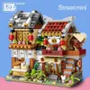 LOZ Mini Block Mini China Street Chinese Tradition Special Model DIY Assembly Toys for Children Educational Anime Q0624