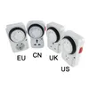 Timers 24 Hour Cyclic Timer Switch Universal Timing Socket Mechanical 230VAC 3500W 16A UK EU CN US Plug