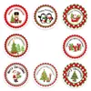 500pcs autocollants joyeux noël / animaux bonhomme de neige arbres autocollants décoratifs emballage étiquette de boîte cadeau étiquettes de noël taille 1,5 pouces / 3,8 cm DHL GRATUIT