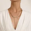 Multilayer Imitation Pearl Chain Necklace For Women Vintage Long Tassel Cross Jesus Pendant Choker Goth Neck smycken